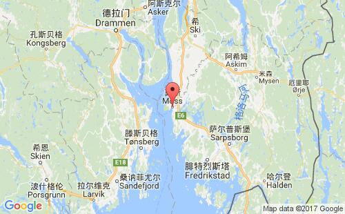 挪威港口:莫斯moss港口代码NOMOS