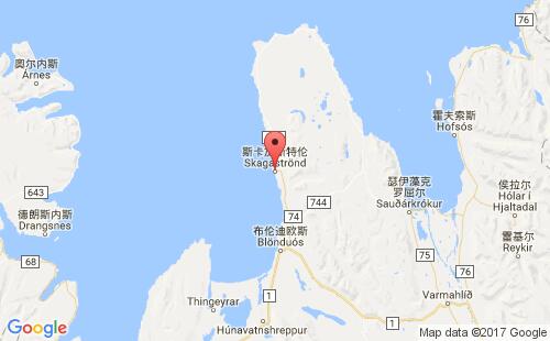 冰岛港口:斯卡加斯特伦skagastrond港口代码ISSKA