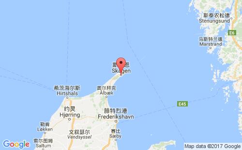 丹麦港口:斯卡恩skagen港口代码DKSKN