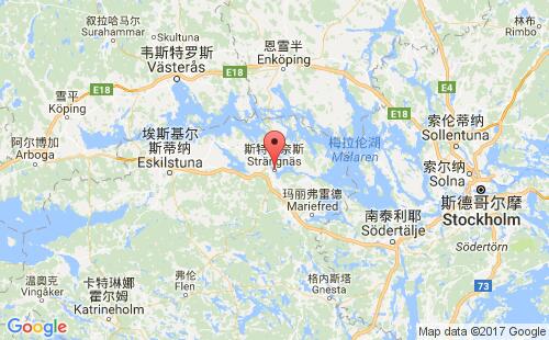 瑞典港口:斯特兰奈斯strangnas港口代码SESTR