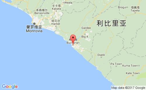 利比里亚港口:布坎南buchanan港口代码LRBUC
