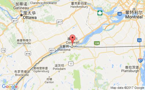 加拿大港口:康沃尔cornwall,on港口代码CACOR