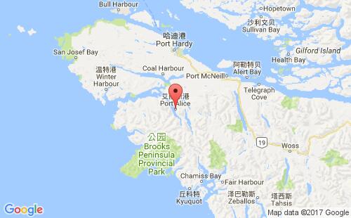 加拿大港口:艾利斯港port alice港口代码CAPAE